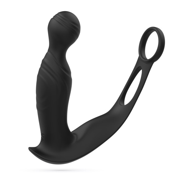 VIBRATORE PROSTATICO ROTANTE CON DOPPIO ANELLO E TELECOMANDO FLAMMA