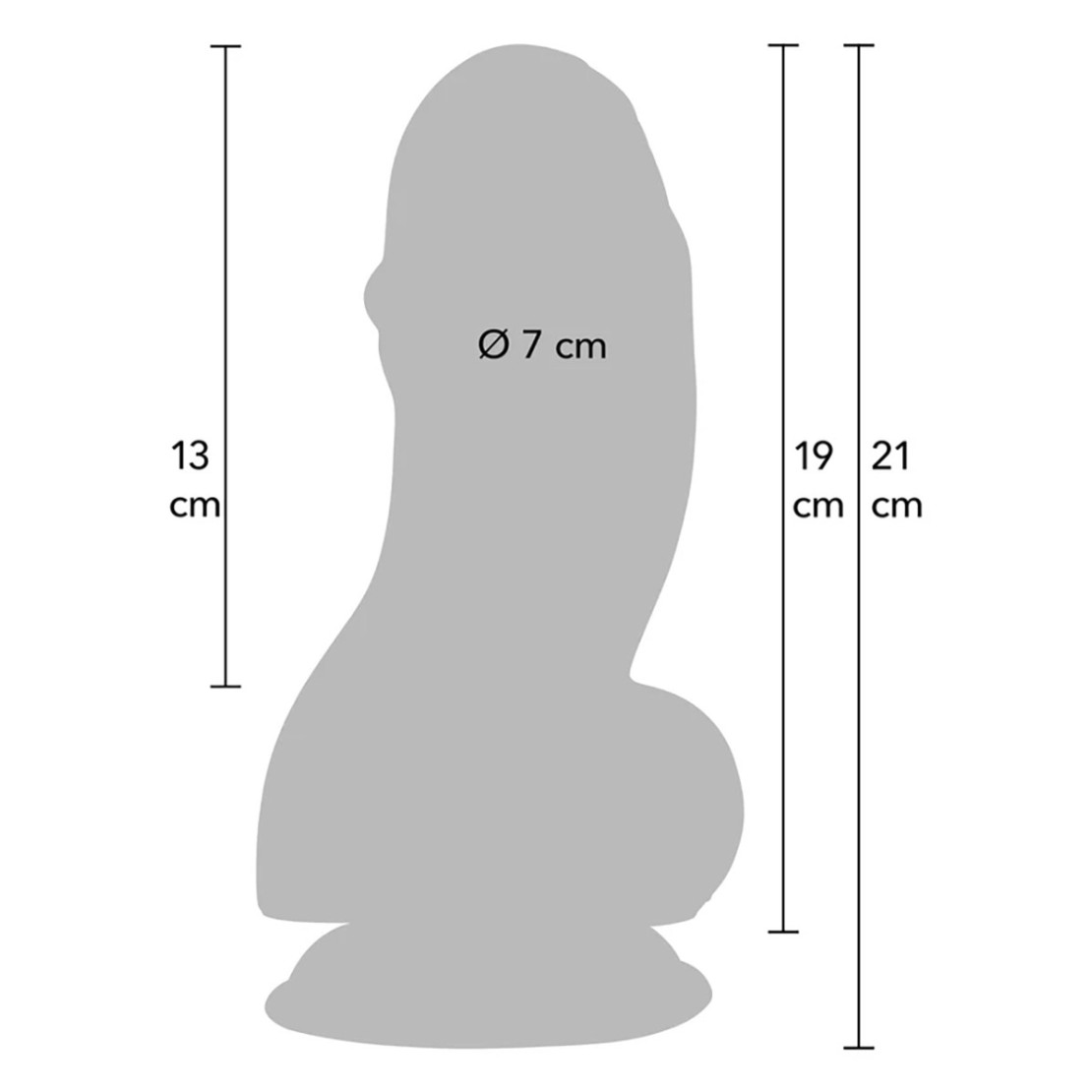 FALLO DILDO GROSSO E CORTO IN PVC MORBIDO 19 CM...