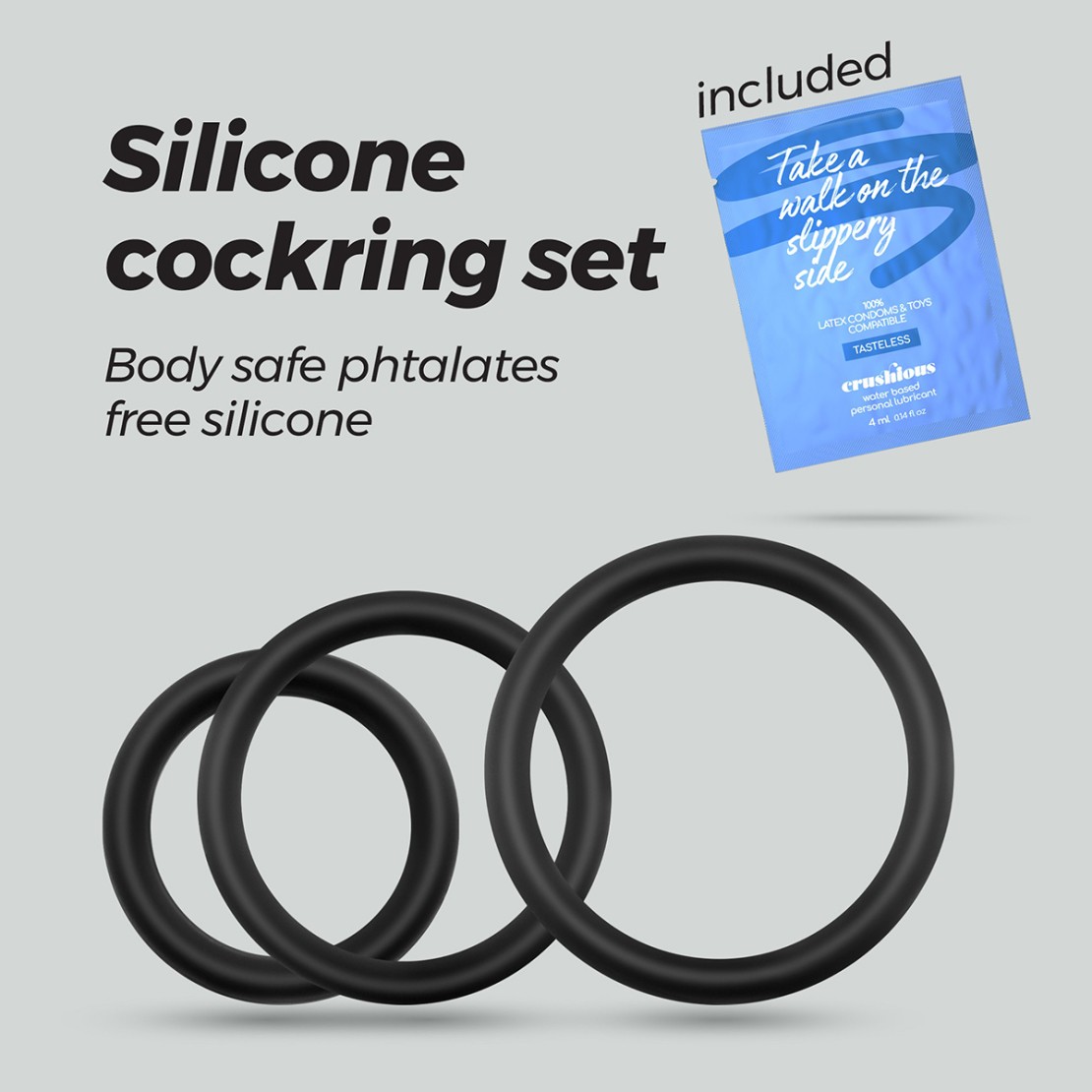 KIT 3 ANELLI PER PENE IN SILICONE PER...