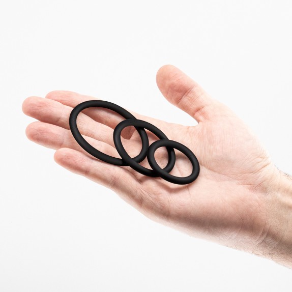 KIT 3 ANELLI PER PENE IN SILICONE PER MIGLIORARE L'EREZIONE
