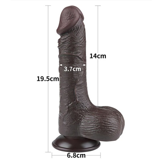 copy of DILDO MARRONE REALISTICO A DOPPIA DENSITA' CON PELLE SCORREVOLE 7,5"