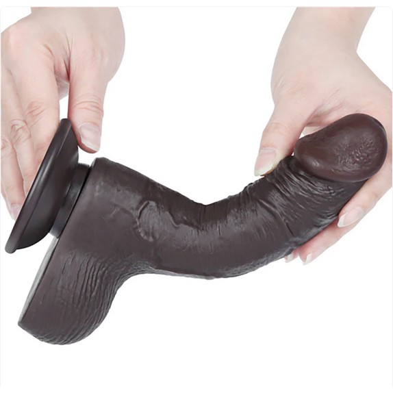 copy of DILDO MARRONE REALISTICO A DOPPIA DENSITA' CON PELLE SCORREVOLE 7,5"