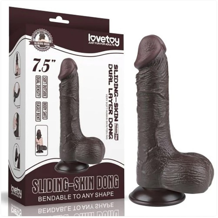 copy of DILDO MARRONE REALISTICO A DOPPIA DENSITA' CON...
