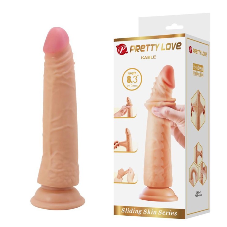 SEX TOY FALLO REALISTICO PIEGHEVOLE CON PELLE SCORREVOLE... 2