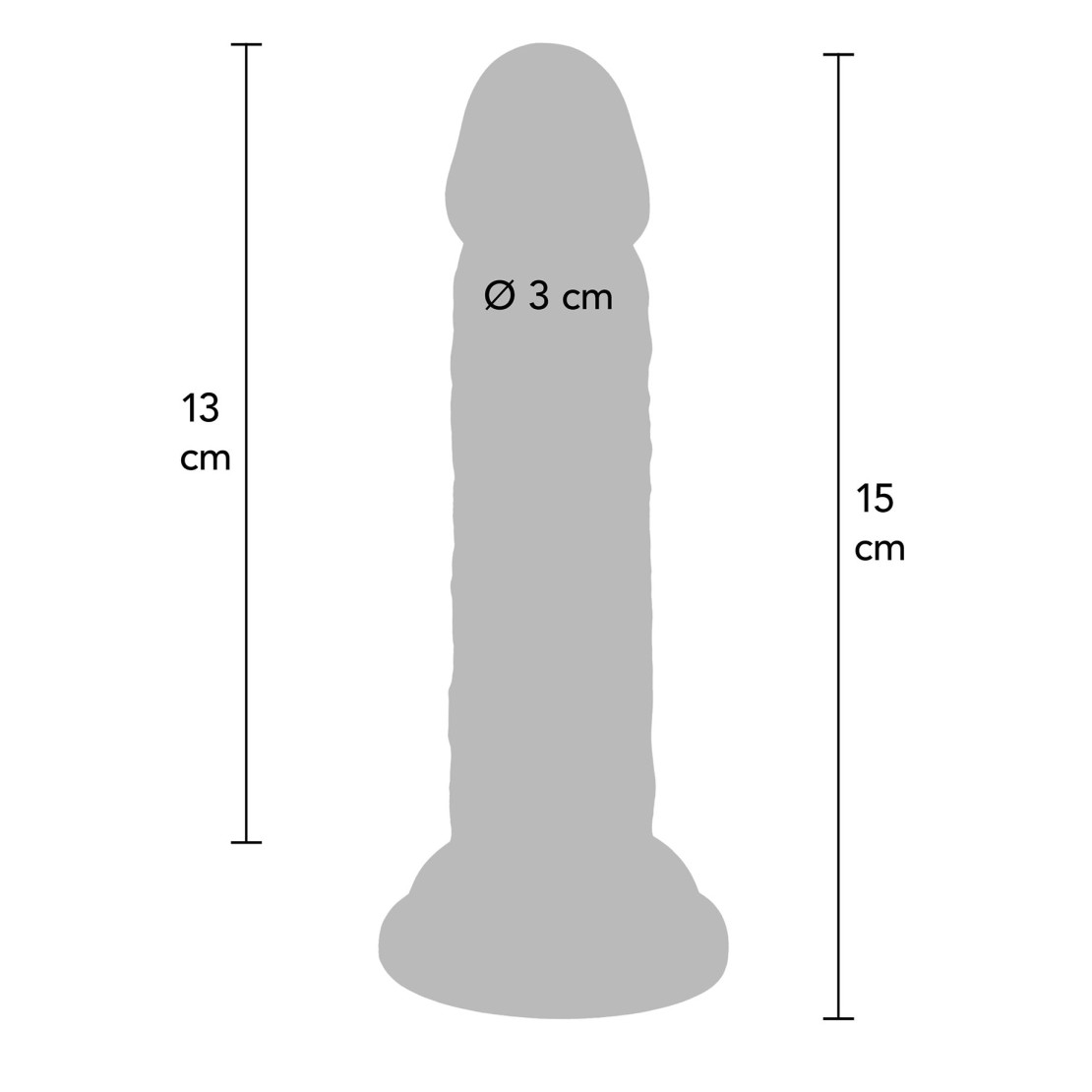 FALLO DILDO REALISTICO 15 CM A DOPPIA DENSITA'...