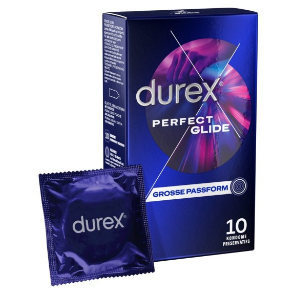 DUREX PERFECT GLIDE PROFILATTICI 10 PZ SPESSI EXTRA LUBRIFICATI