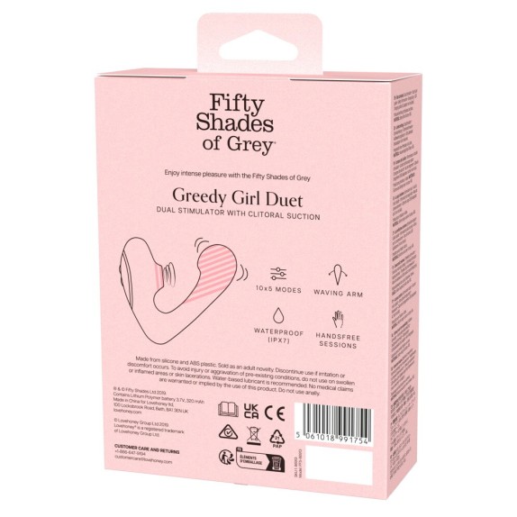 SUCCHIA CLITORIDE CON MOVIMENTO PER PUNTO G GREEDY GIRL DUET