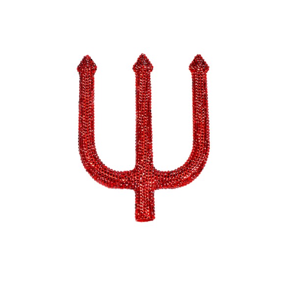 TRIDENTE ROSSO CON STRASS ACCESSORIO SEXY DIAVOLETTA LEG AVENUE