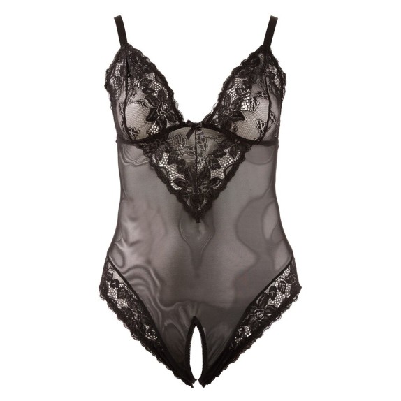 BODY SEXY PER DONNA TAGLIA GRANDE POWERNET NERO APERTO