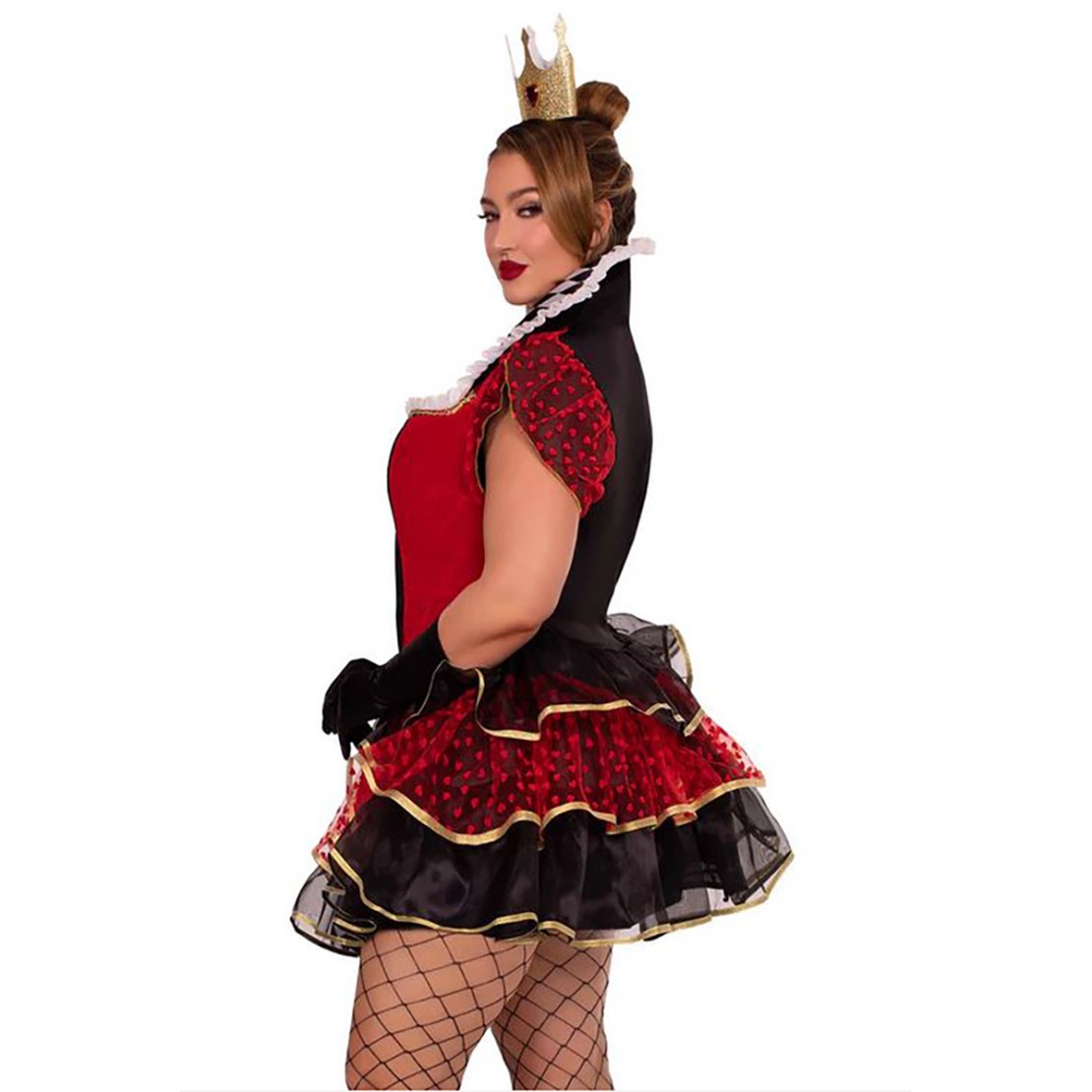 COSTUME 2 PZ TRAVESTIMENTO REGINA DI CUORI...