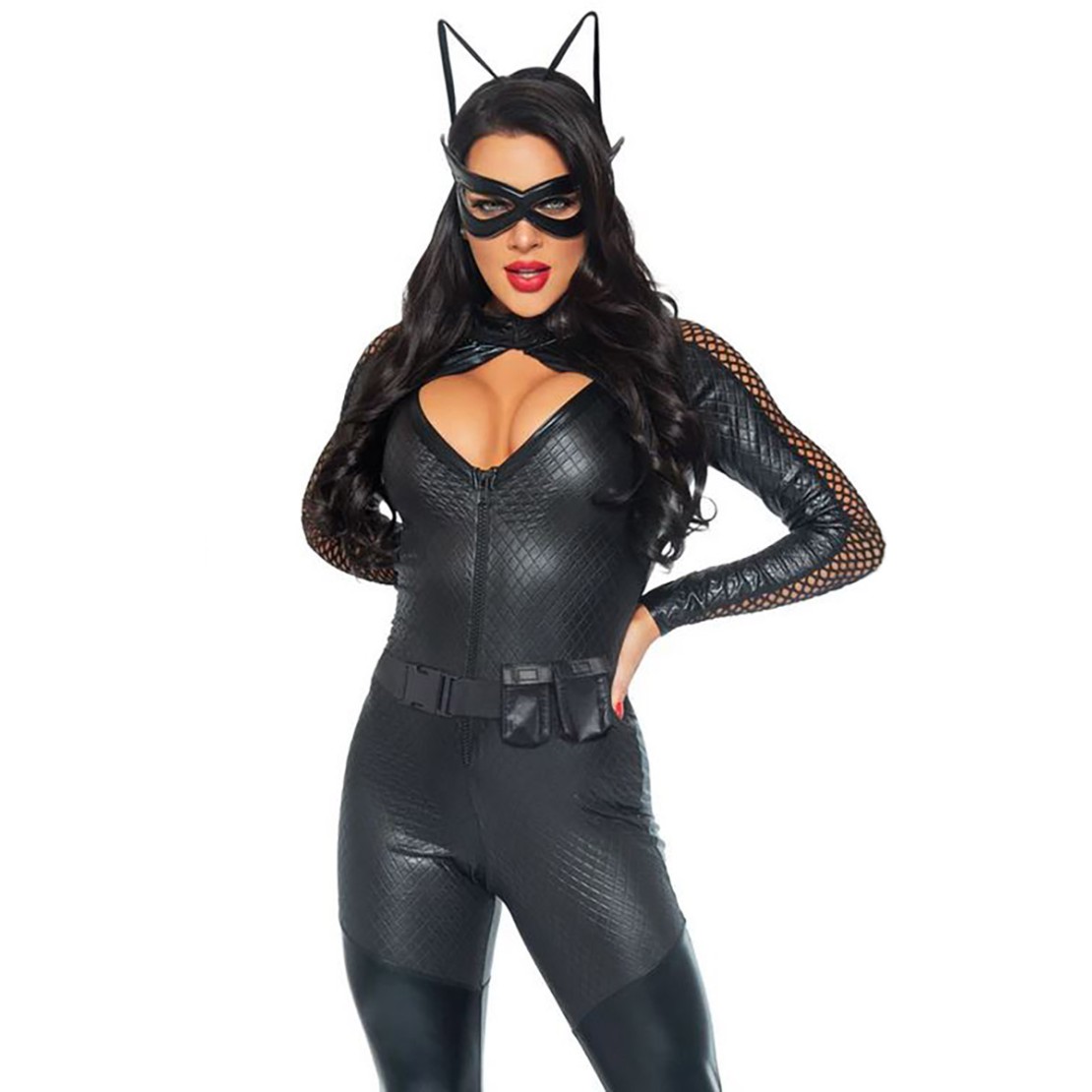 COSTUME GATTA SEXY 4 PZ CON TUTA INTERA E...