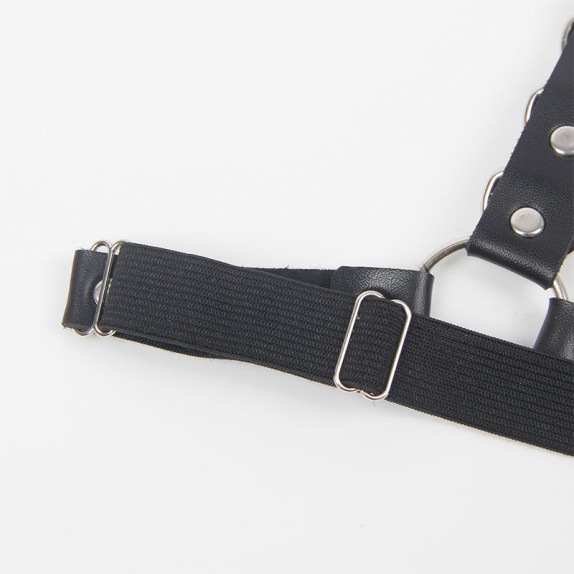 HARNESS CINTURA REGGICALZE CON GIARRETTIERA REMOVIBILE E CATENELLE ARGENTATE