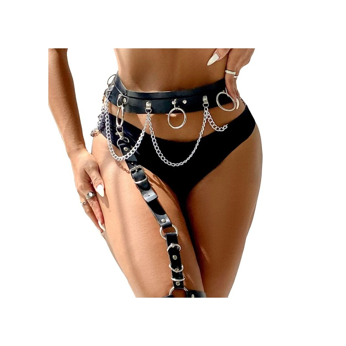 HARNESS CINTURA REGGICALZE CON GIARRETTIERA...