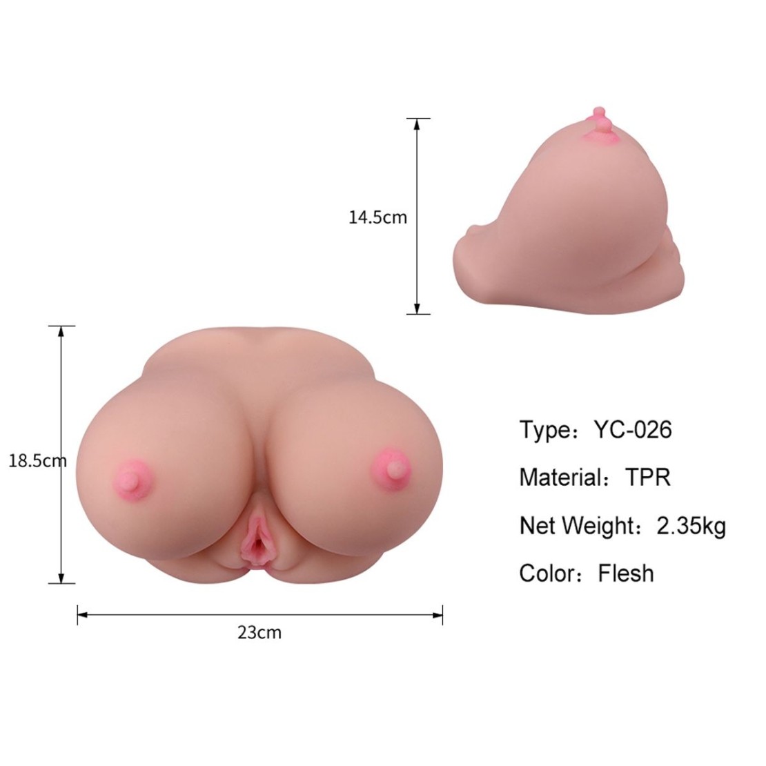 MASTURBATORE PER UOMO CON TETTE, VAGINA E ANO...