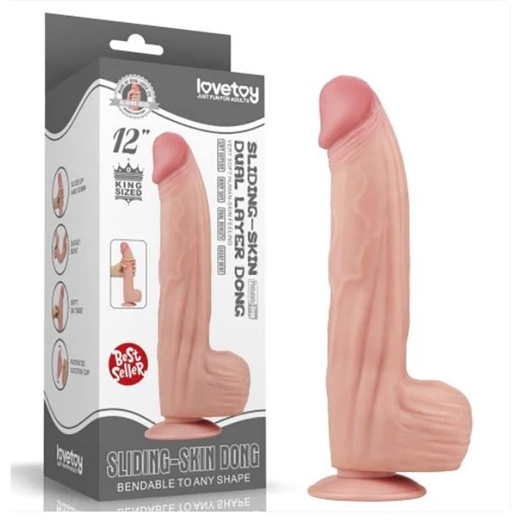 FALLO REALISTICO KING SIZED CON PELLE SCORREVOLE 12"...