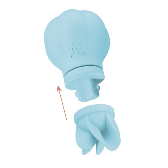 STIMOLATORE CLITORIDEO CON TESTINE INTERCAMBIABILI SEX TOY CARESS
