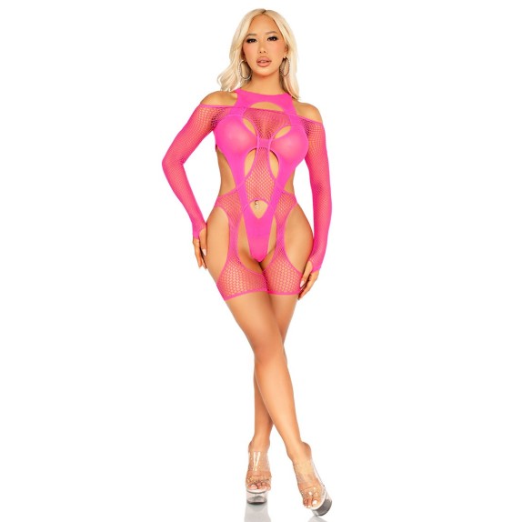 SET 2 PEZZI BODY E HARNESS SEXY PER DONNA IN TESSUTO ELASTICO-OF