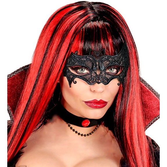 MASCHERINA IN PIZZO SEXY PER OCCHI A FORMA DI PIPISTRELLO
