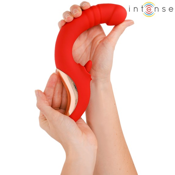 SEX TOY DOPPIO PER DONNA CON LINGUA ROTANTE E MOVIMENTO A SPINTA