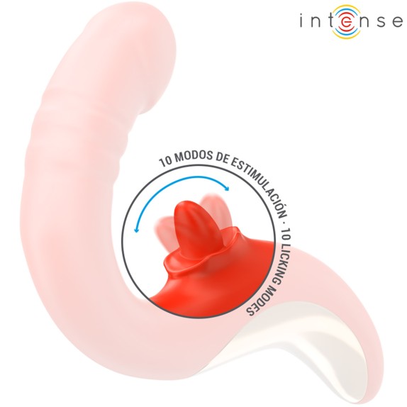 SEX TOY DOPPIO PER DONNA CON LINGUA ROTANTE E MOVIMENTO A SPINTA
