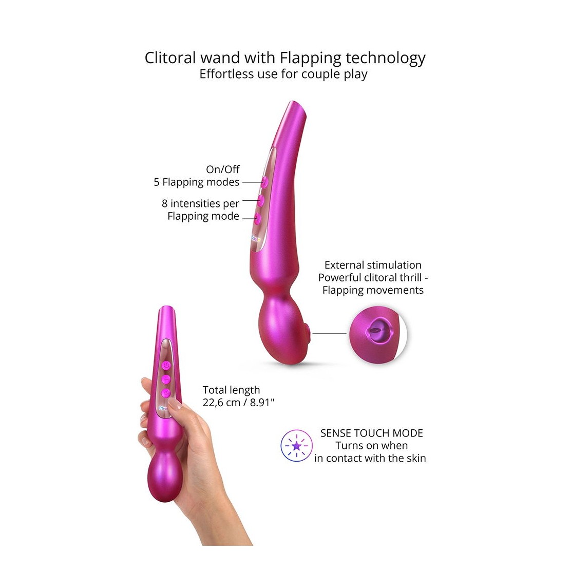 WAND SEX TOY FLESSIBILE CON LINGUA MOBILE E...
