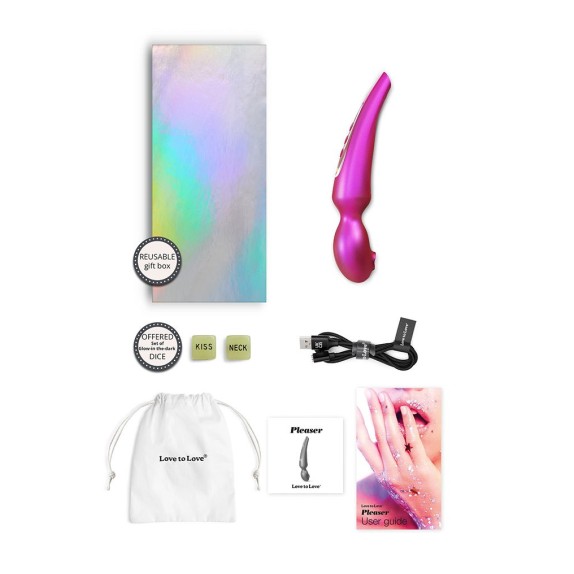 WAND SEX TOY FLESSIBILE CON LINGUA MOBILE E VIBRANTE PLEASER CON DADI INCLUSI