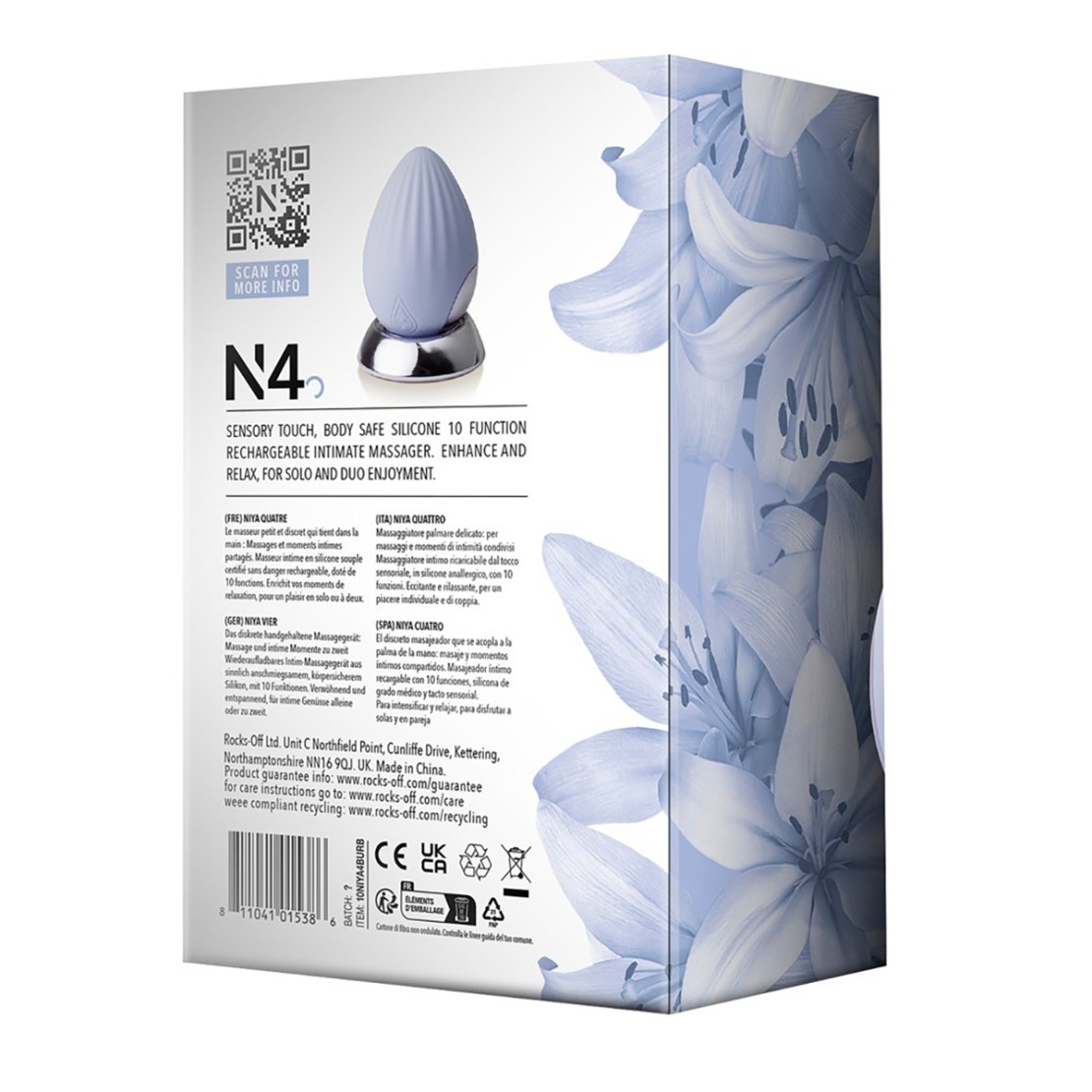 NIYA 4 VIBRATORE CLITORIDEO A FORMA DI UOVO IN...