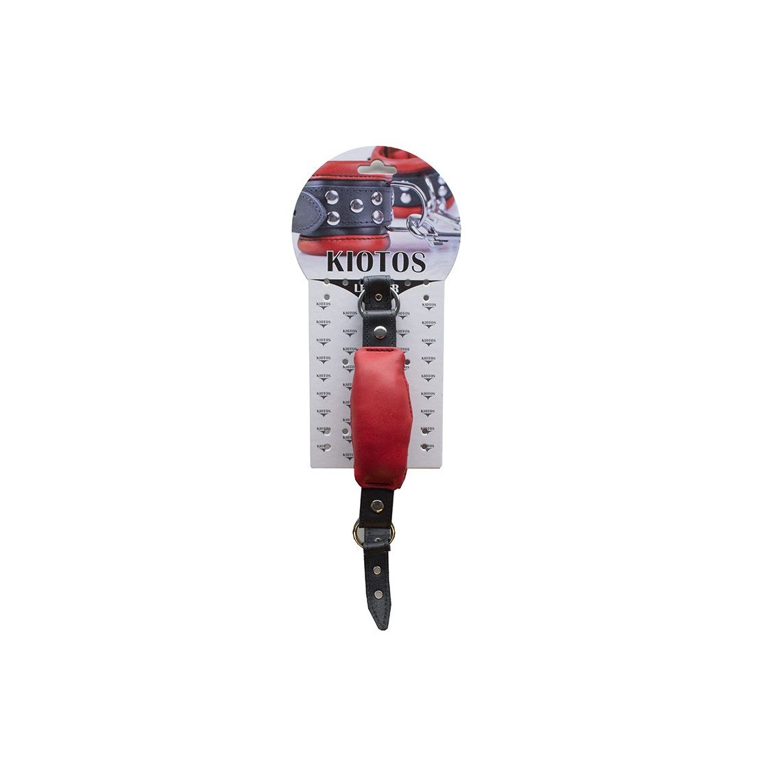 GAG OVALE MORSO IN PELLE ROSSA LARGO 4,5 CM...