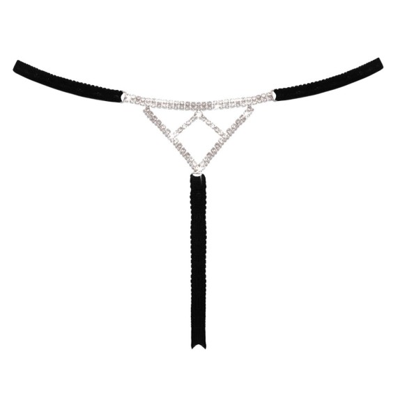 PERIZOMA APERTO SEXY PER DONNA CON TRIANGOLO DI STRASS