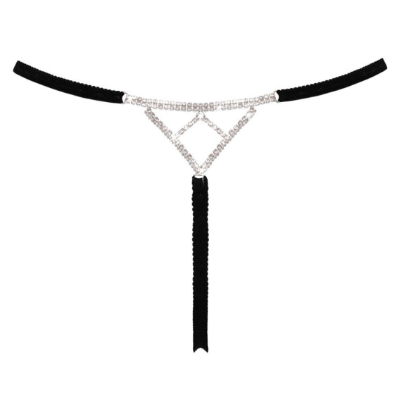 PERIZOMA APERTO SEXY PER DONNA CON TRIANGOLO DI STRASS