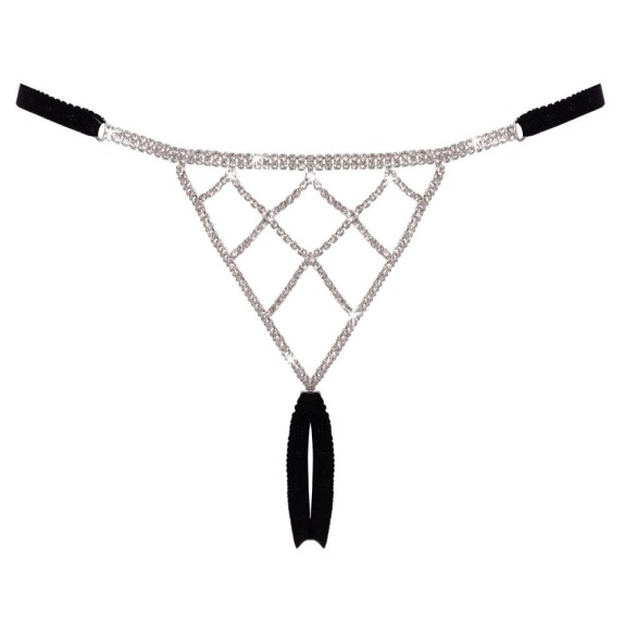 PERIZOMA APERTO SEXY PER DONNA CON TRIANGOLO DI STRASS