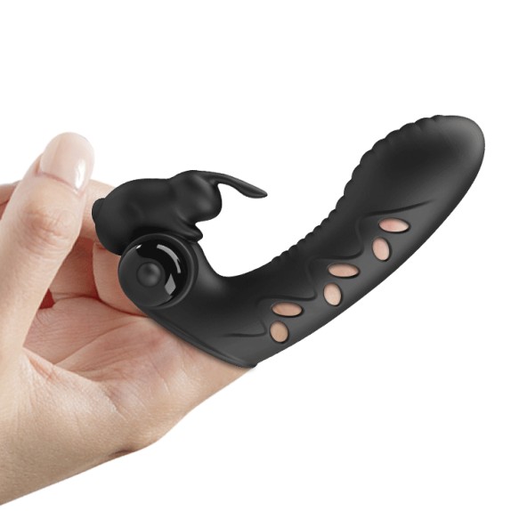 DITALINO VIBRANTE CON STIMOLAZIONE PUNTO G E CLITORIDE