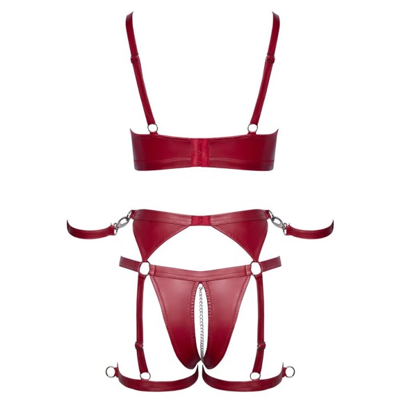 COMPLETO HARNESS SEXY PER DONNA COSTRITTIVO POLSI E CAVALLO APERTO