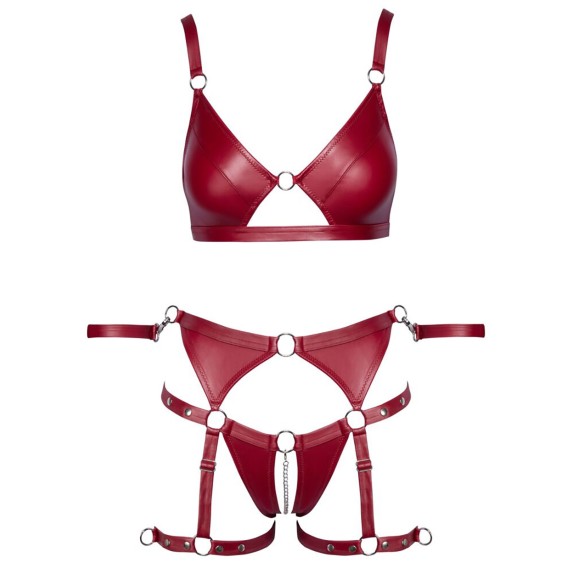 COMPLETO HARNESS SEXY PER DONNA COSTRITTIVO POLSI E CAVALLO APERTO