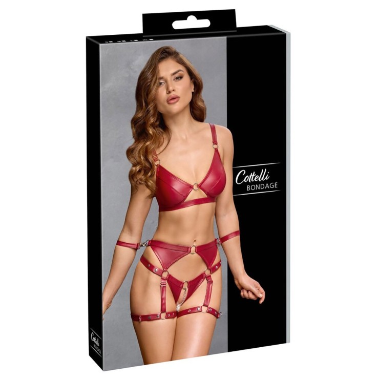 COMPLETO HARNESS SEXY PER DONNA COSTRITTIVO POLSI E...