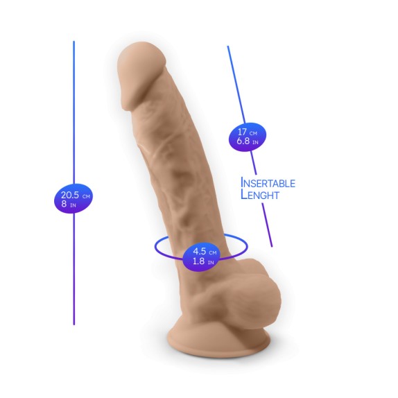 FALLO REALISTICO VIBRANTE IN SILICONE WIRELESS 20 CM SILEXD