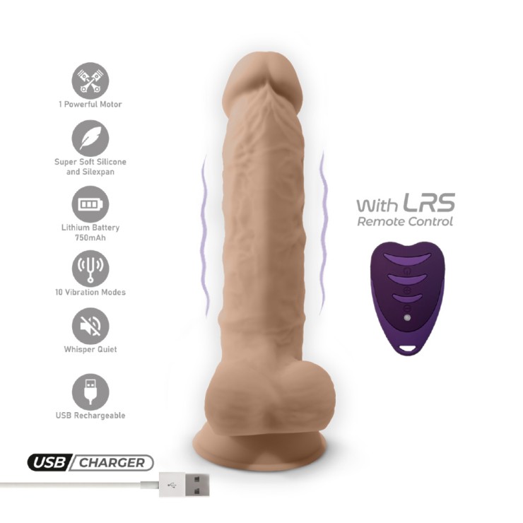FALLO REALISTICO VIBRANTE IN SILICONE CON TELECOMANDO SILEXD