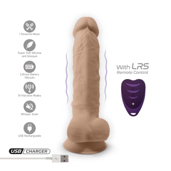 FALLO REALISTICO VIBRANTE IN SILICONE WIRELESS 20 CM SILEXD