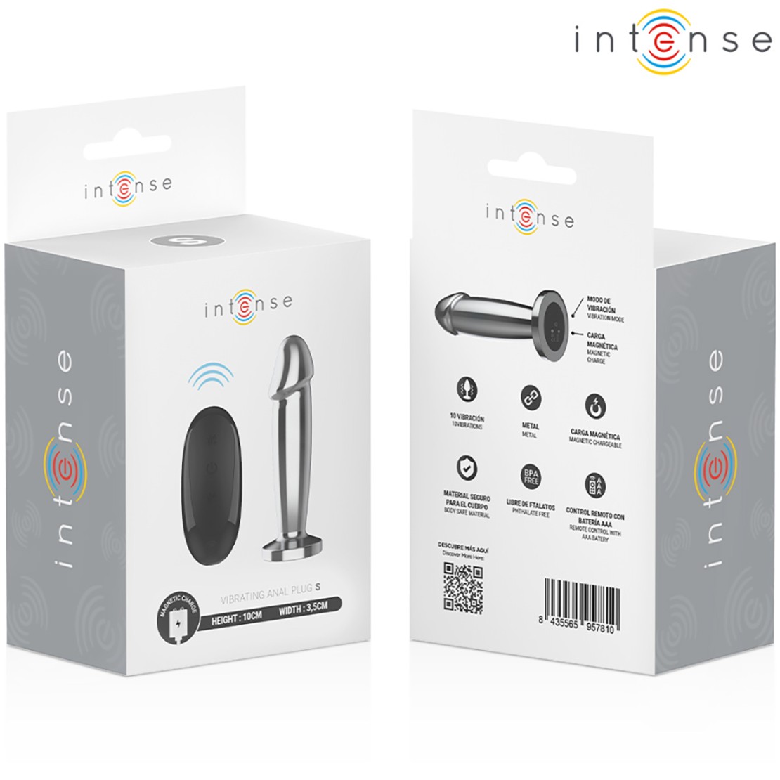 PLUG ANALE IN METALLO VIBRANTE CON TELECOMANDO...