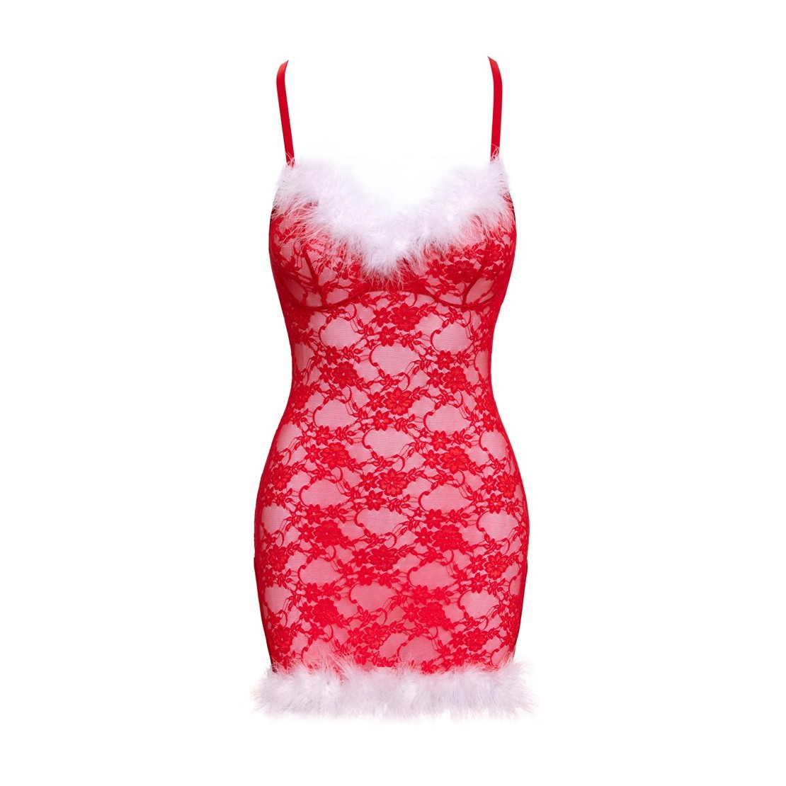 BABYDOLL NEGLIGÉ SEXY DA BABBA NATALE IN PIZZO...