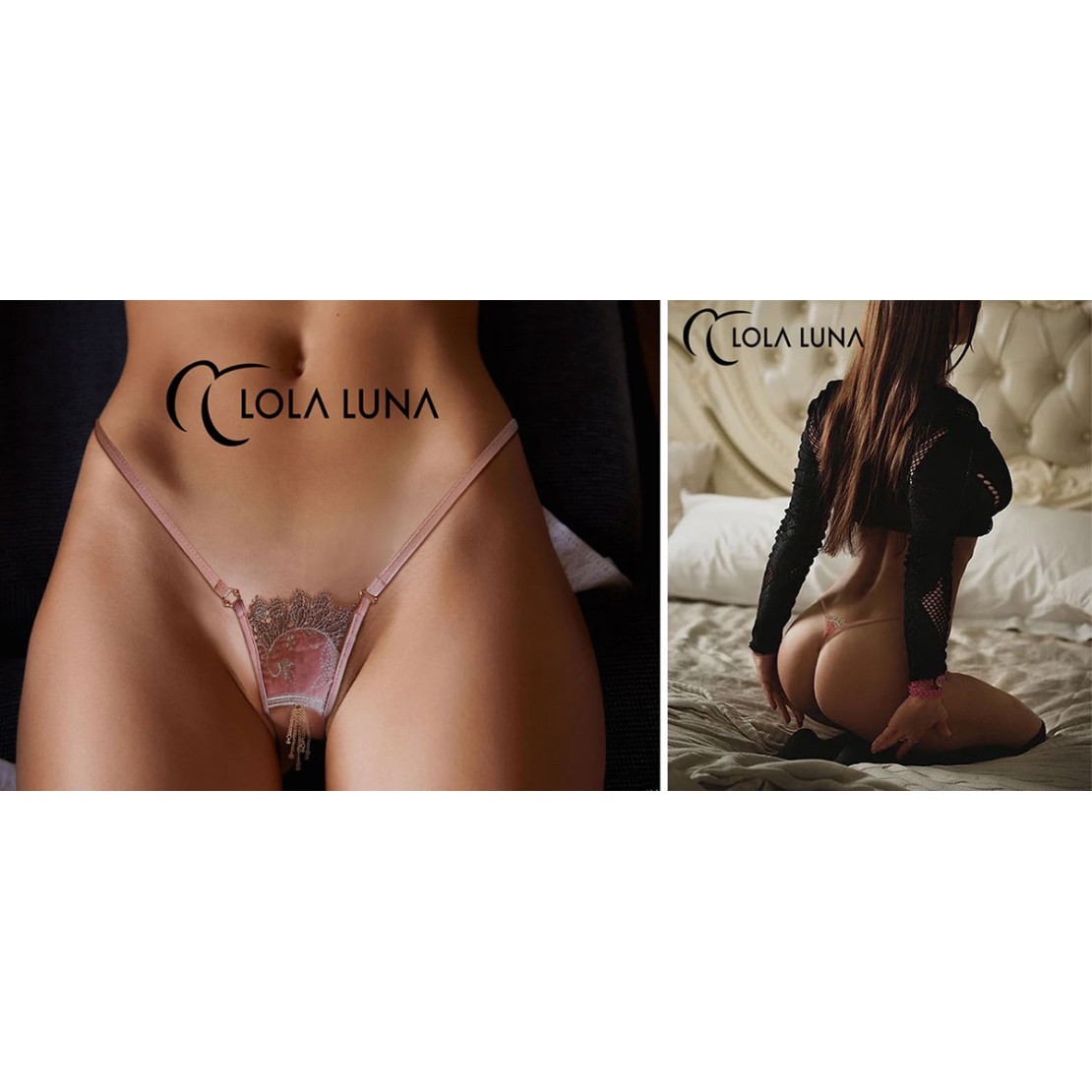 PERIZOMA APERTO SEXY PER DONNA ROSA ANTICO CON...