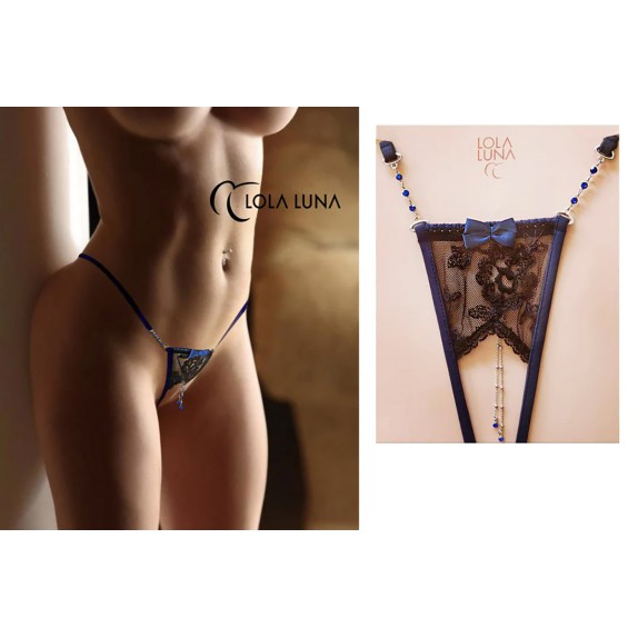 PERIZOMA SEXY PER DONNA APERTO IN PIZZO DI QUALITA' CON PENDENTE LOLA LUNA