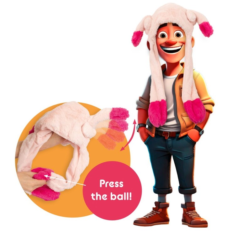 CAPPELLO PELUCHE GADGET DIVERTENTE CON PENI CHE SI ALZANO 2