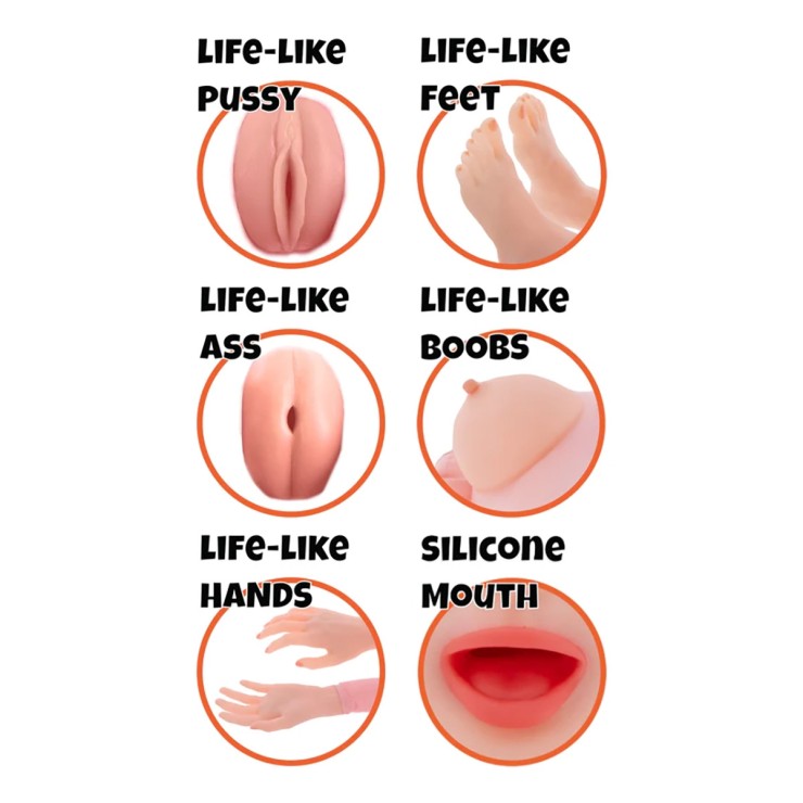 BAMBOLA GONFIABILE CON VAGINA ANO E BOCCA IN SILICONE ROXY 2
