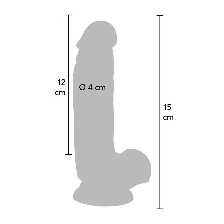 FALLO REALISTICO MORBIDO CON VENTOSA SEX TOY CM. 17 2