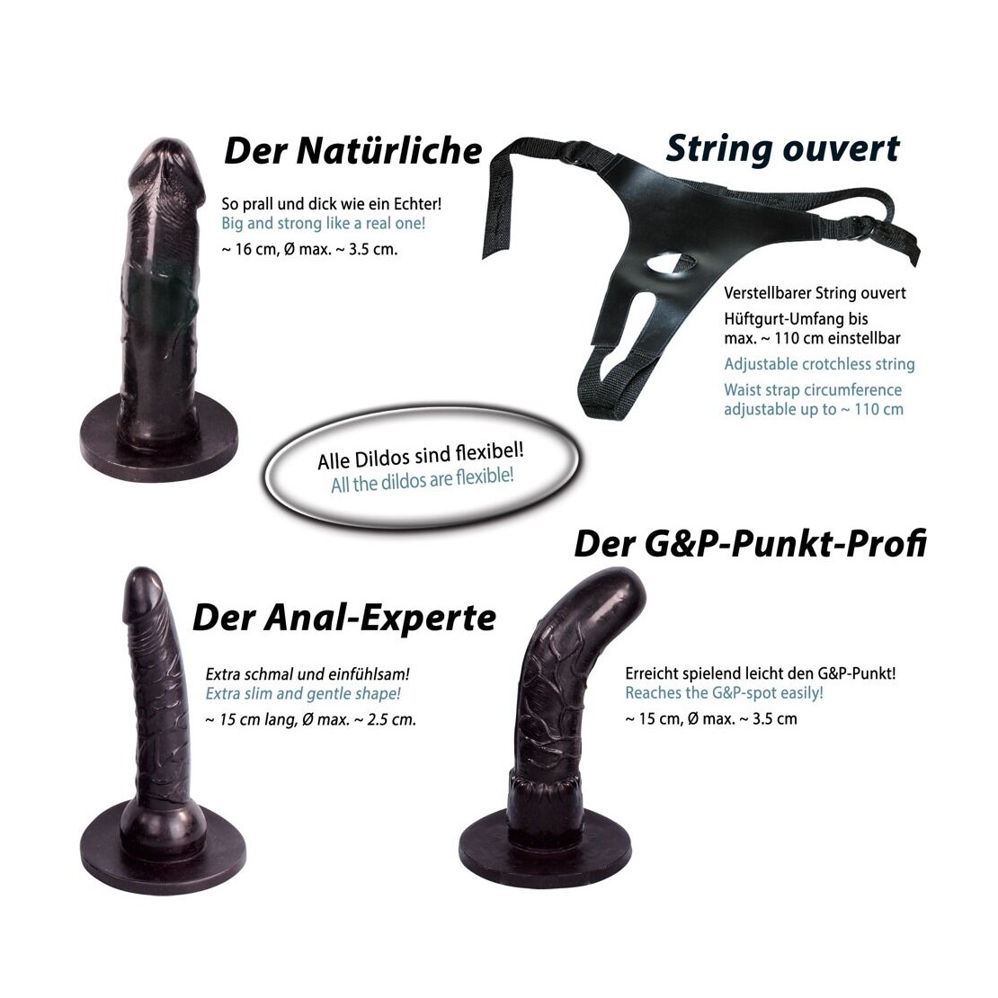 STRAP-ON PROTESI PER DONNA CON 3 FALLI...