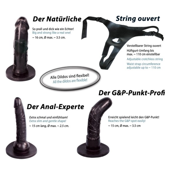 copy of STRAP-ON PROTESI 3 PEZZI VARI COLORI