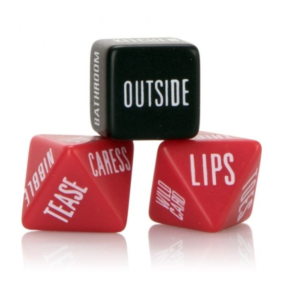 KIT GIOCHI DI COPPIA SEXY CON VIBRATORE, DADI, CANDELA E PETALI DI ROSA OURS ROMANCE