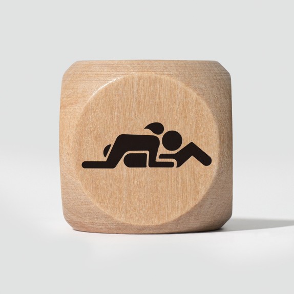DADO IN LEGNO CON 6 POSIZIONI DEL KAMASUTRA SEXY GIOCO DI COPPIA