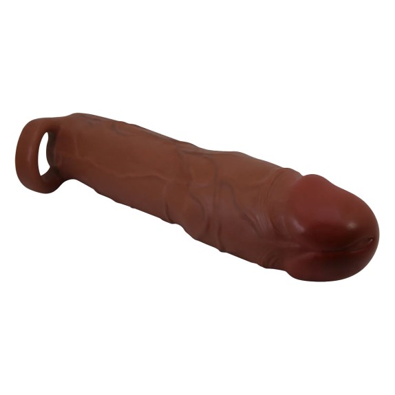 GUAINA PROLUNGA PER IL PENE 19,5 CM SEXY PER UOMO CON ANELLO GERD